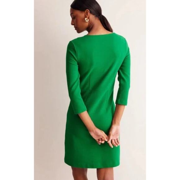 BODEN Bronte Ottoman Dress in Rich Emerald Regular Pockets US 14 A001763 - Picture 2 of 11